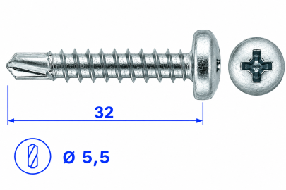 VIJAK DIN 7504 N 5,5x32